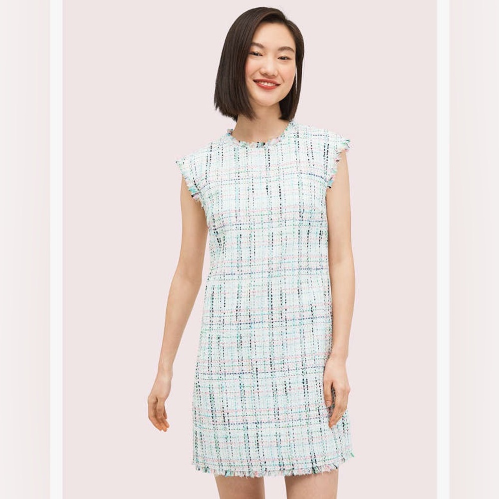 🔥🔥🔥NEW Kate Spade Pastel Tweed Shift Mini Dress